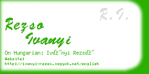 rezso ivanyi business card